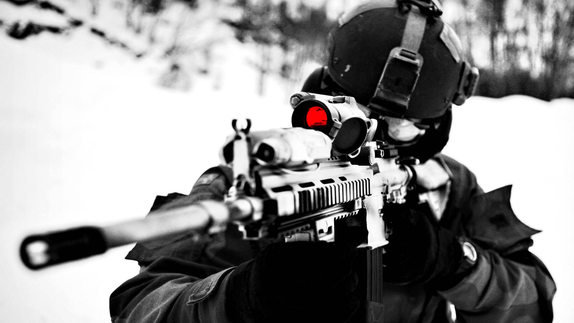 Gunman With A Sniper Wallpaper