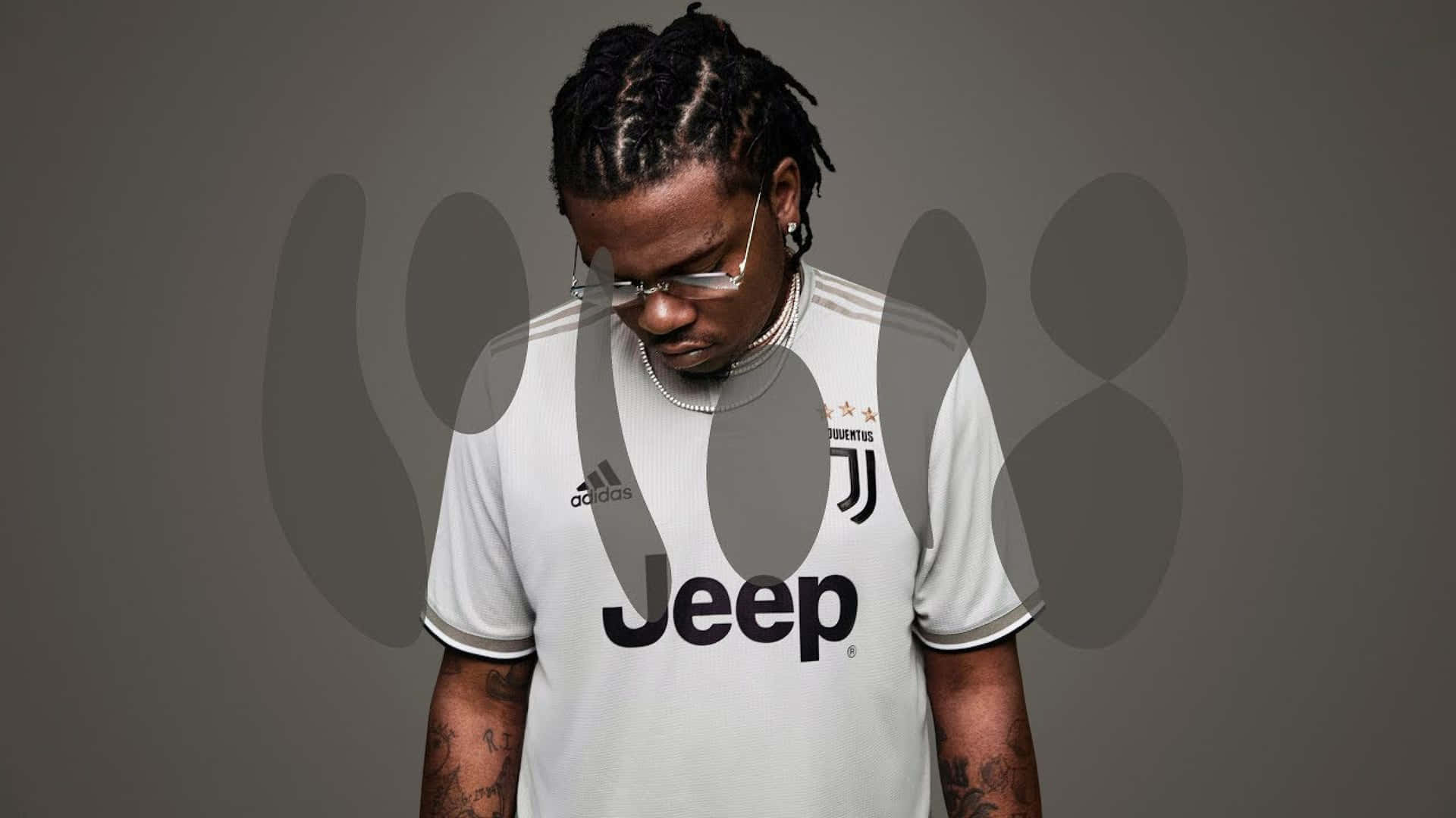 Gunna Wearing Juventus Football Jersey Wallpaper