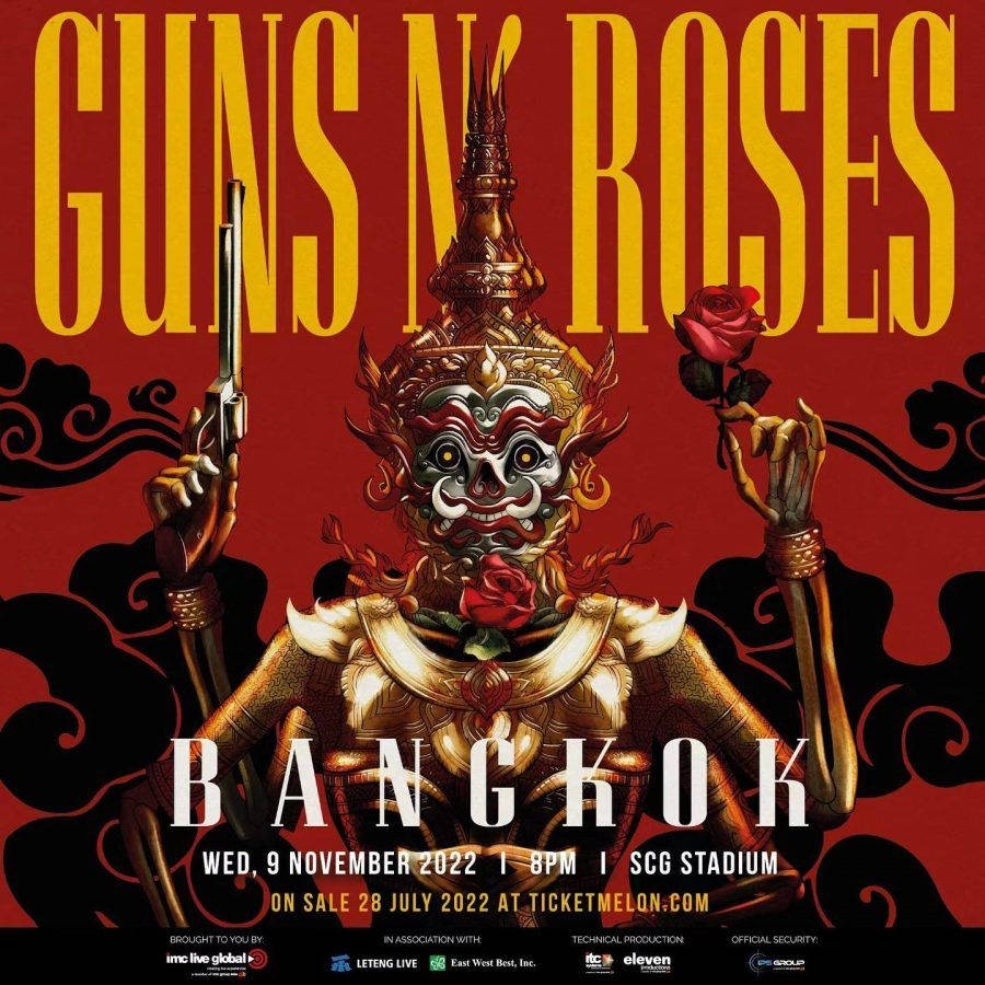 Guns N Roses kommer tilbage til Bangkok Show Wallpaper