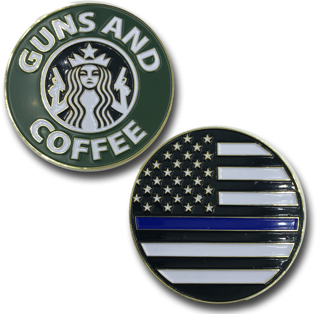 Gunsand Coffee Thin Blue Line Pins PNG