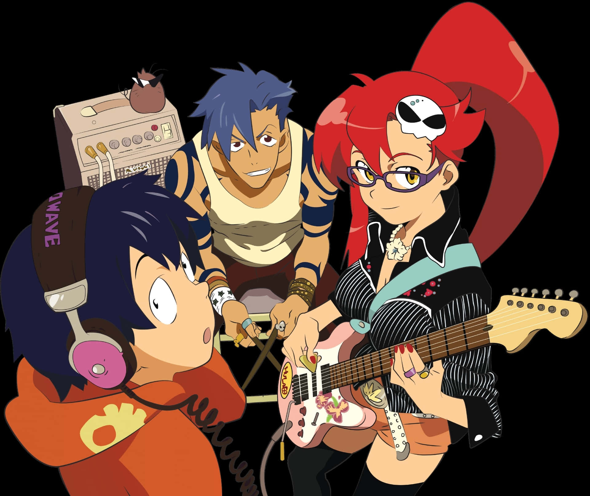 Gurren Lagann Characters Music Session Wallpaper