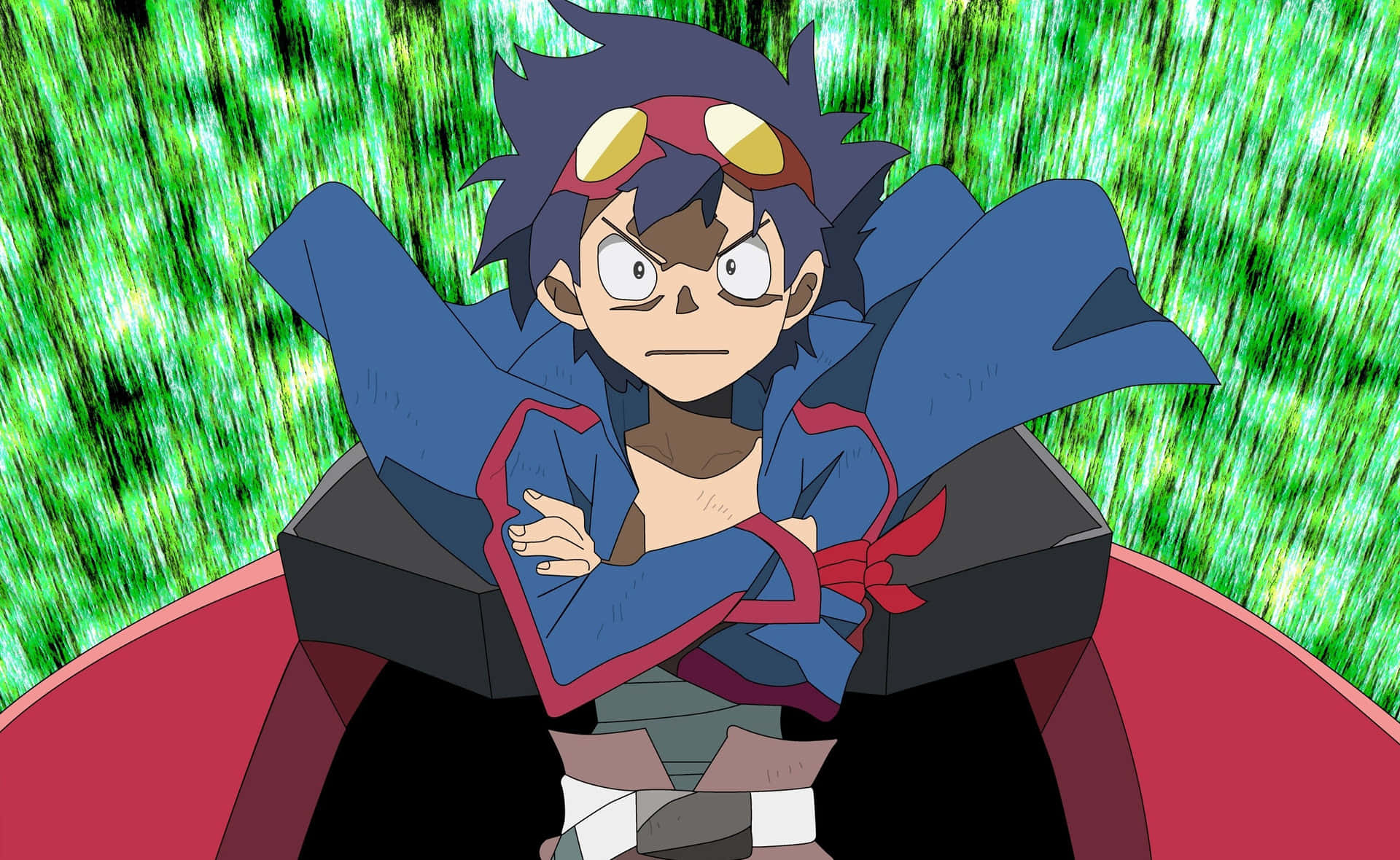 Gurren Lagann's Simon posing confidently with a determined expression Wallpaper