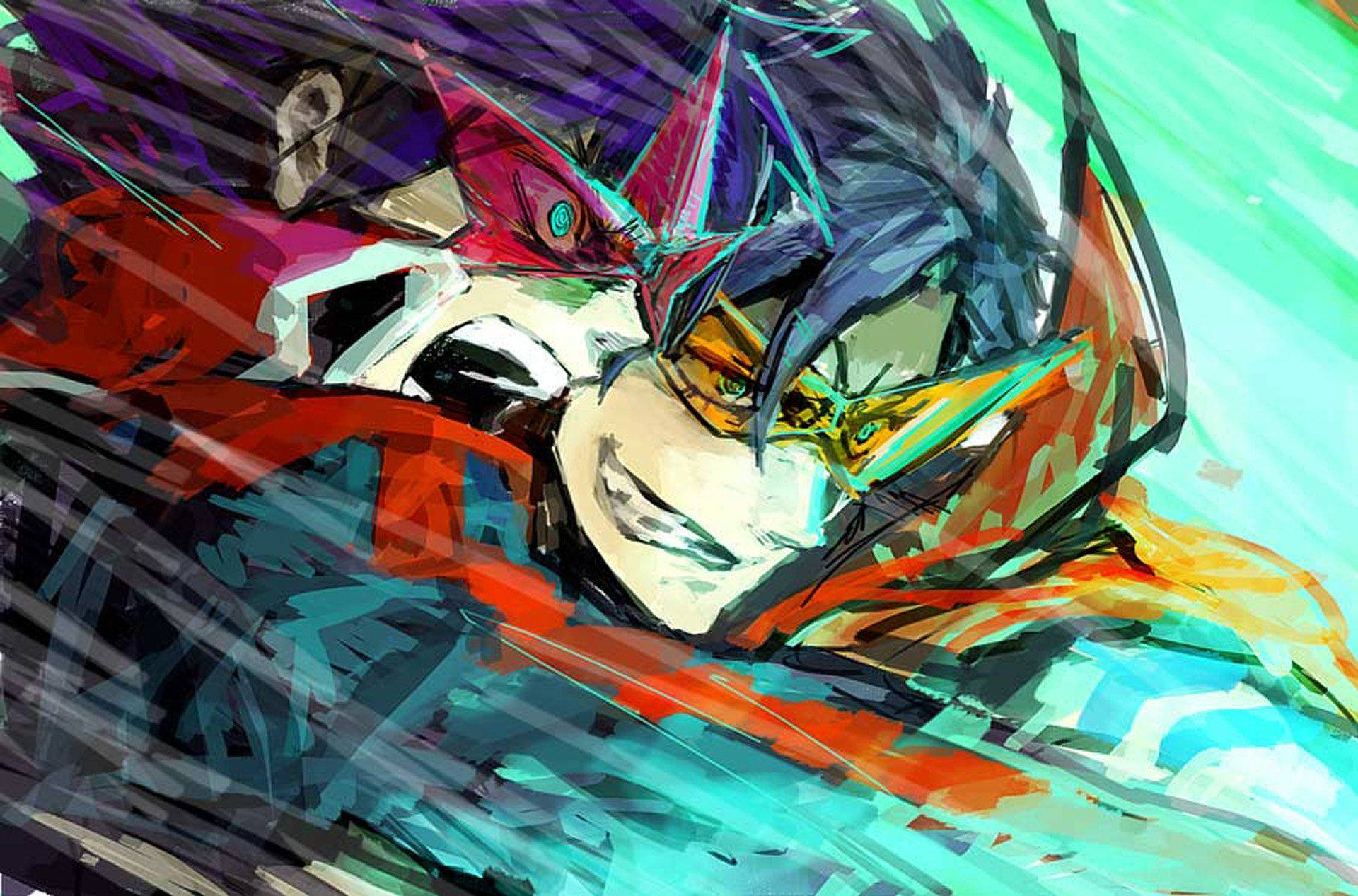 Simon and Kamina, two of Gurren Lagann's most iconic characters Wallpaper