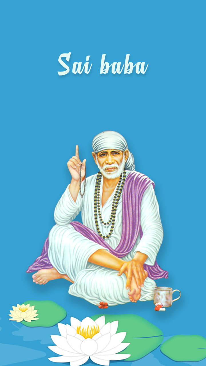Download Guru And Master Sai Baba Phone Wallpaper | Wallpapers.com
