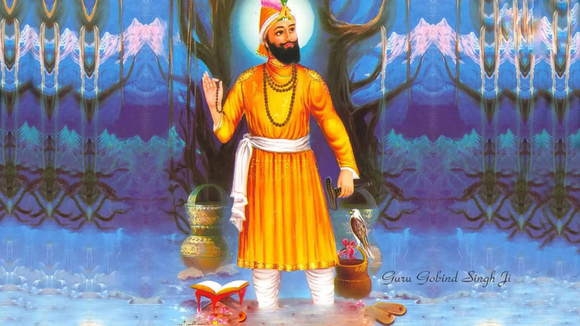 Gurugobind Singh Ji Arte Tradicional - Papel De Parede De Computador Ou Celular Papel de Parede