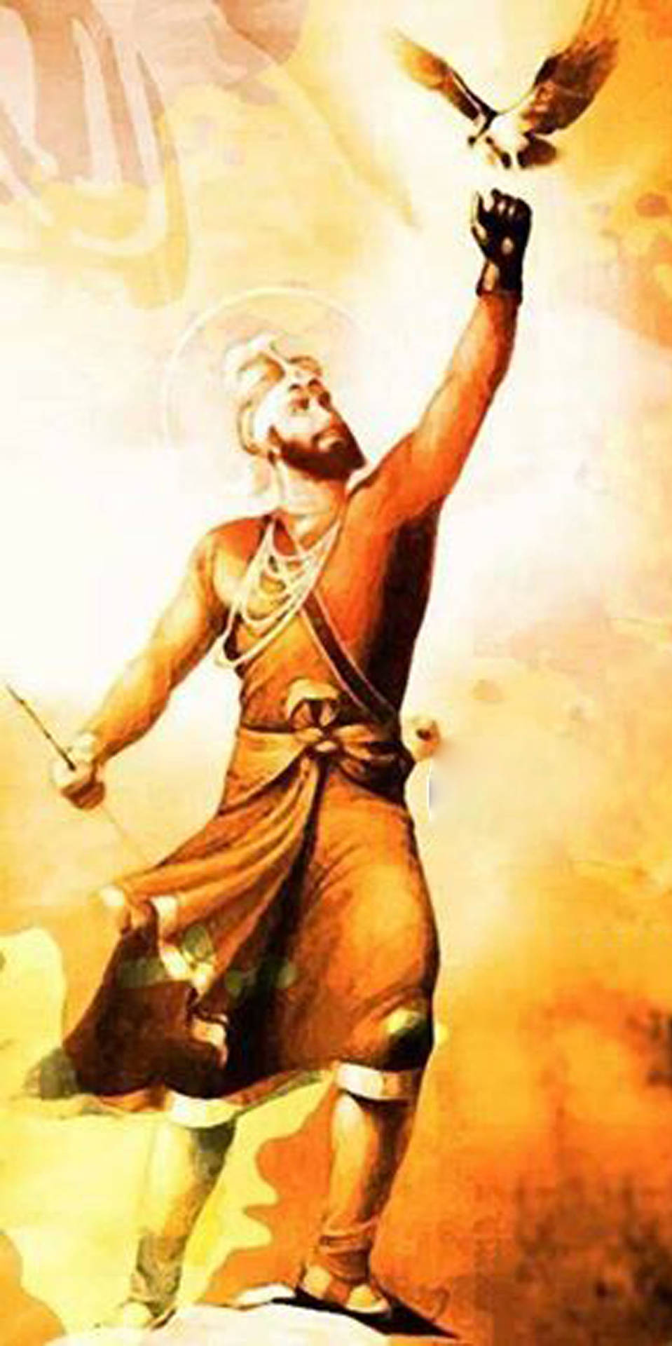 Gurugobind Singh Ji Com Baaj Papel de Parede