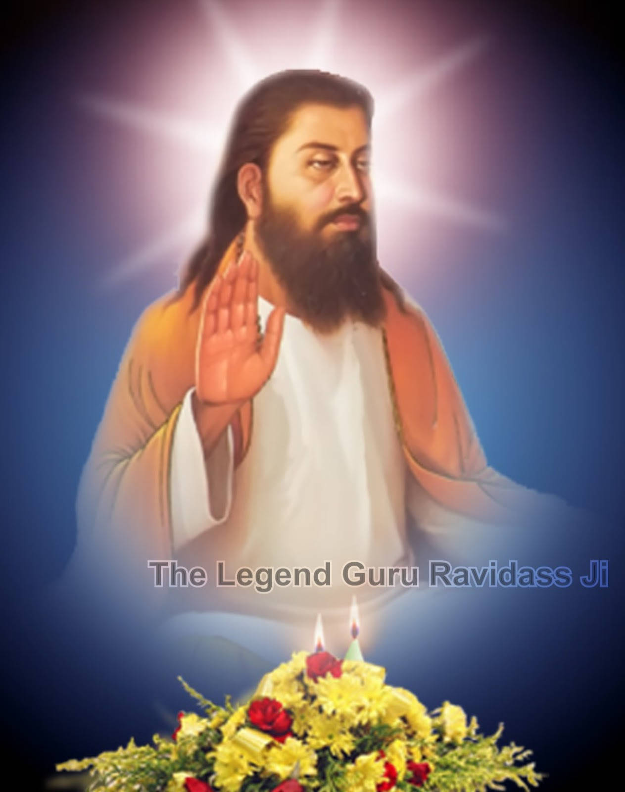 Guru Ravidass Holy Portrait Wallpaper