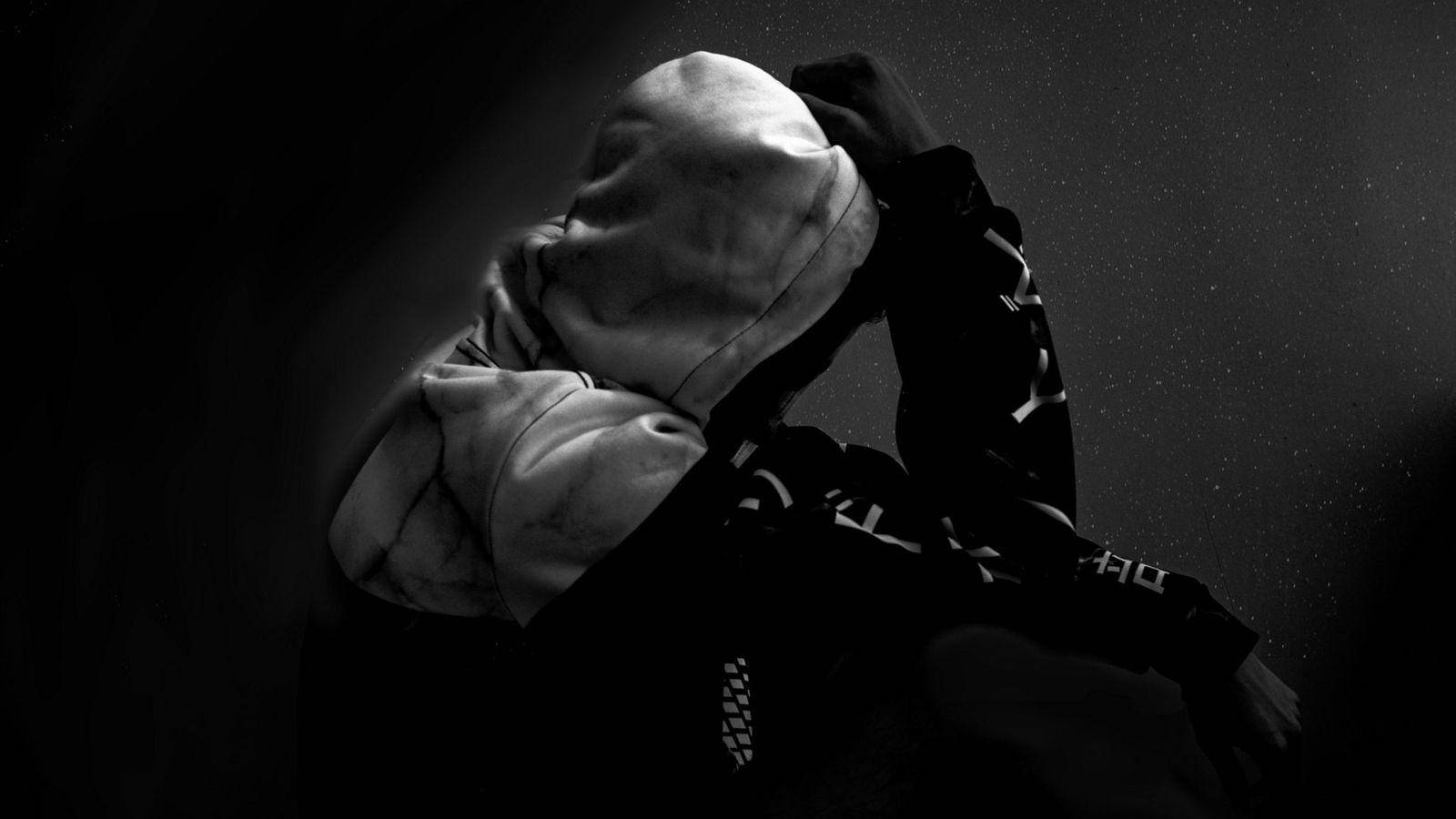 Guy In Black And White Hoodie Wallpaper