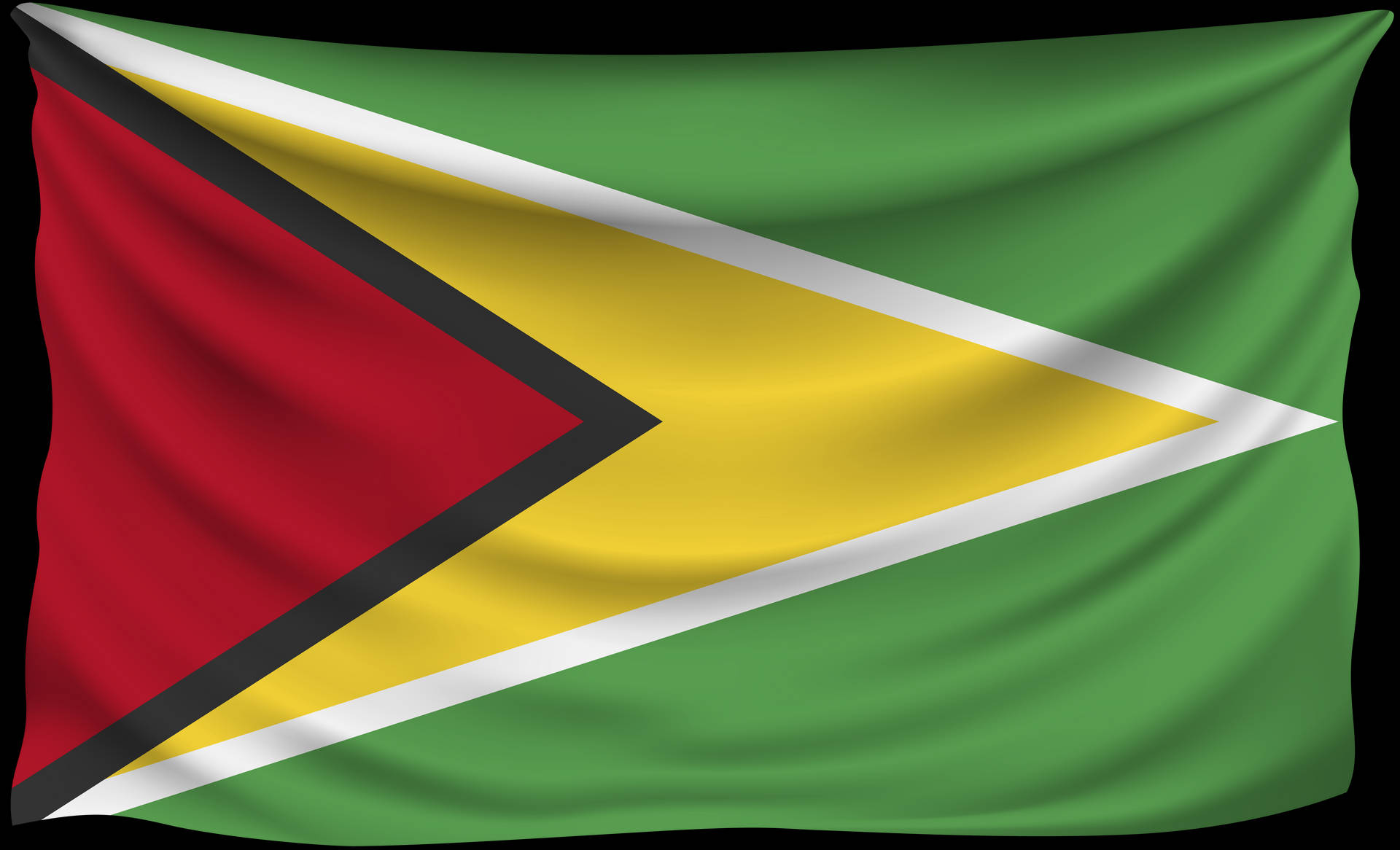 Guyana Colorful Flag Wallpaper