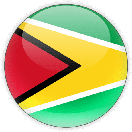 Guyana Flag Button Graphic PNG