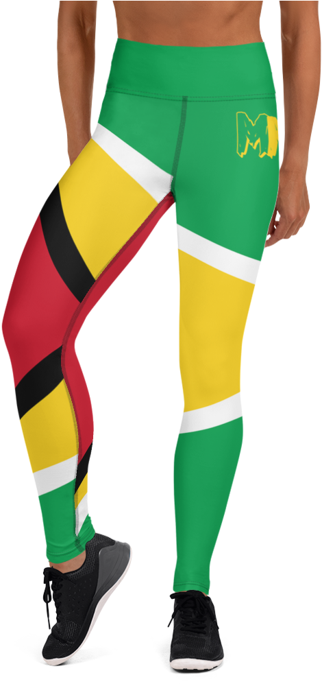 Guyana Flag Inspired Leggings PNG