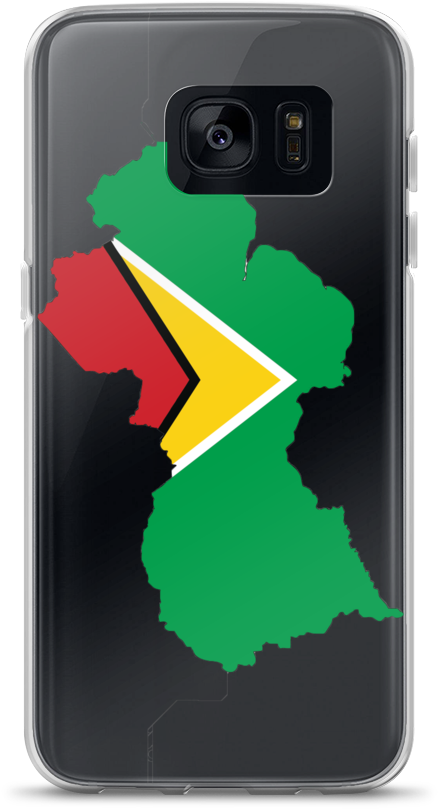 Guyana Flag Map Smartphone Case PNG