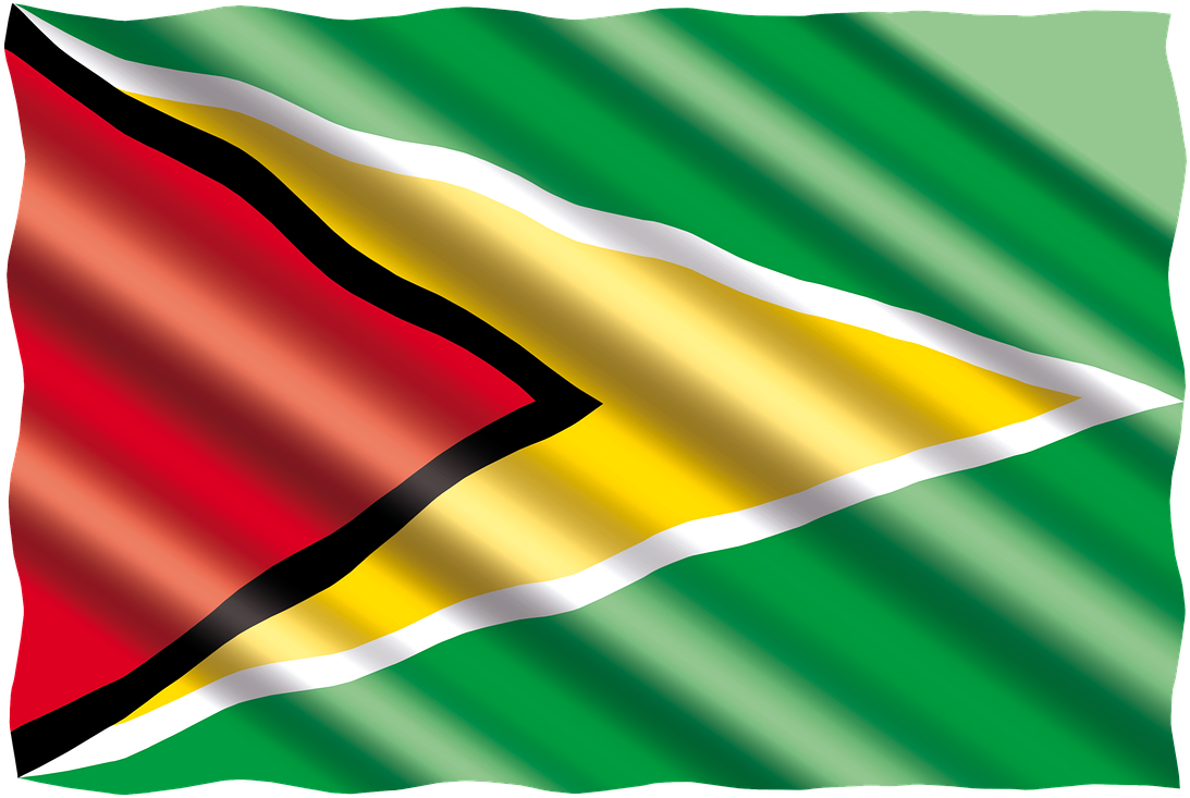 Guyana Flag Waving PNG