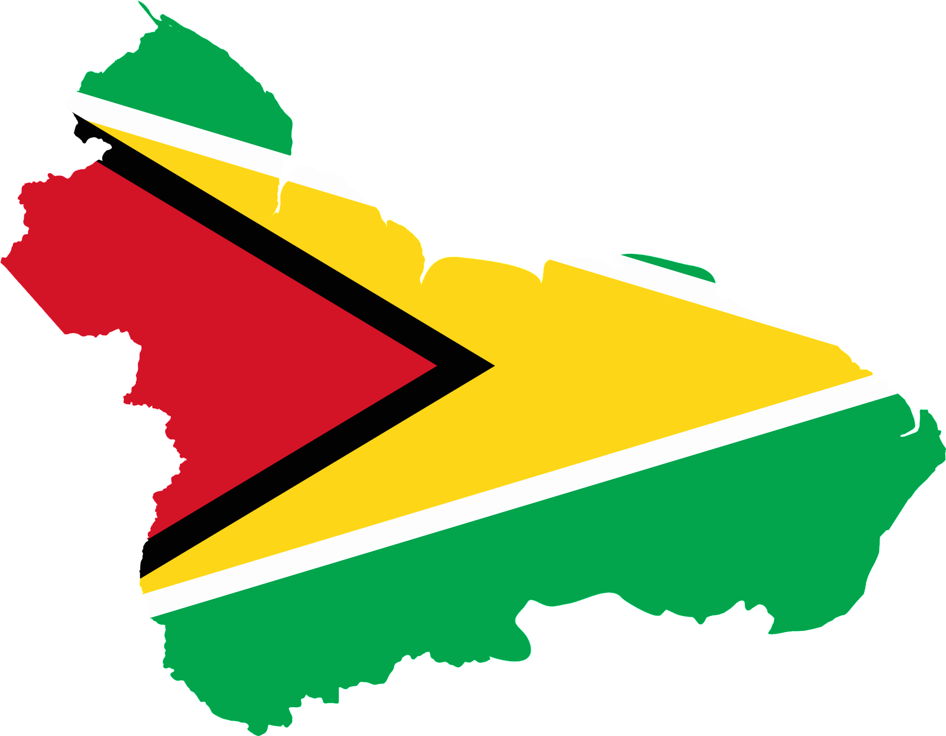 Download Guyana Map Outlinedwith Flag | Wallpapers.com