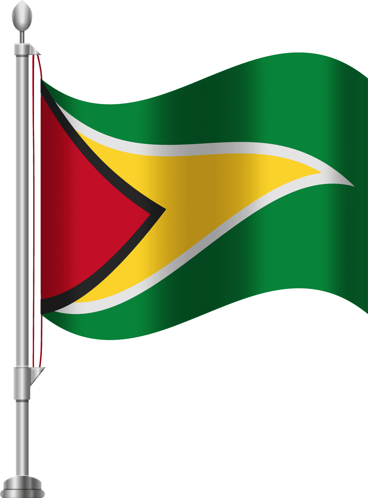 Guyana National Flagon Pole PNG