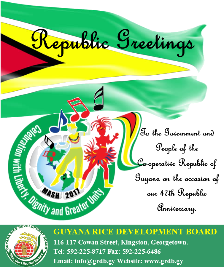 Guyana Republic Day Celebration Banner PNG