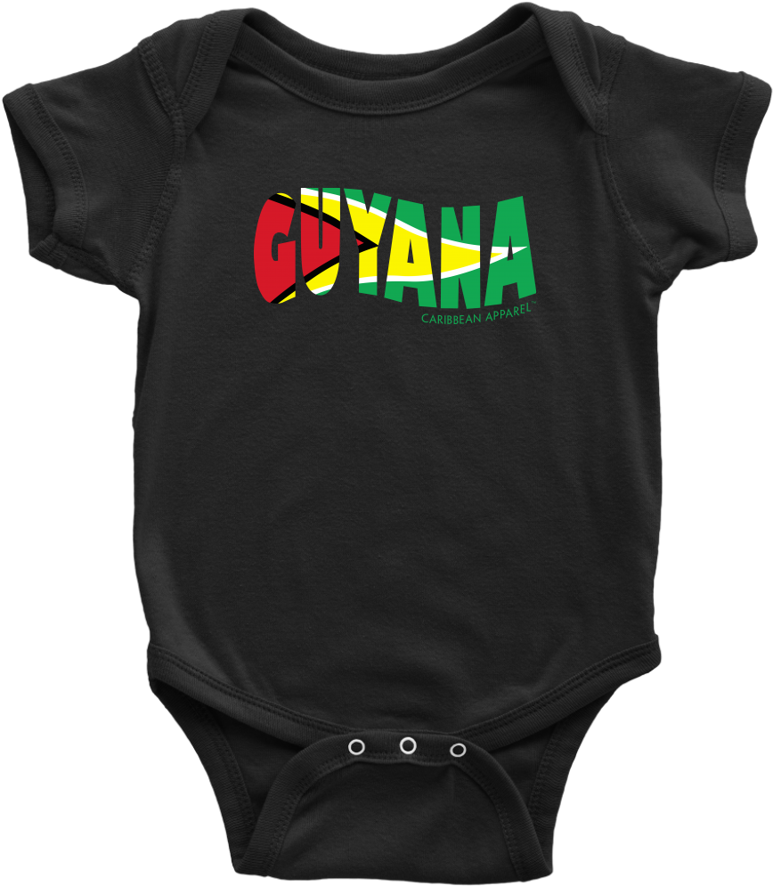 Guyana Themed Baby Onesie PNG