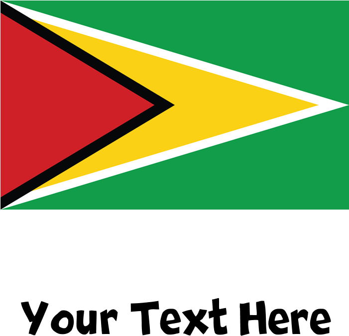 Guyana_ Flag_ Design_with_ Custom_ Text PNG