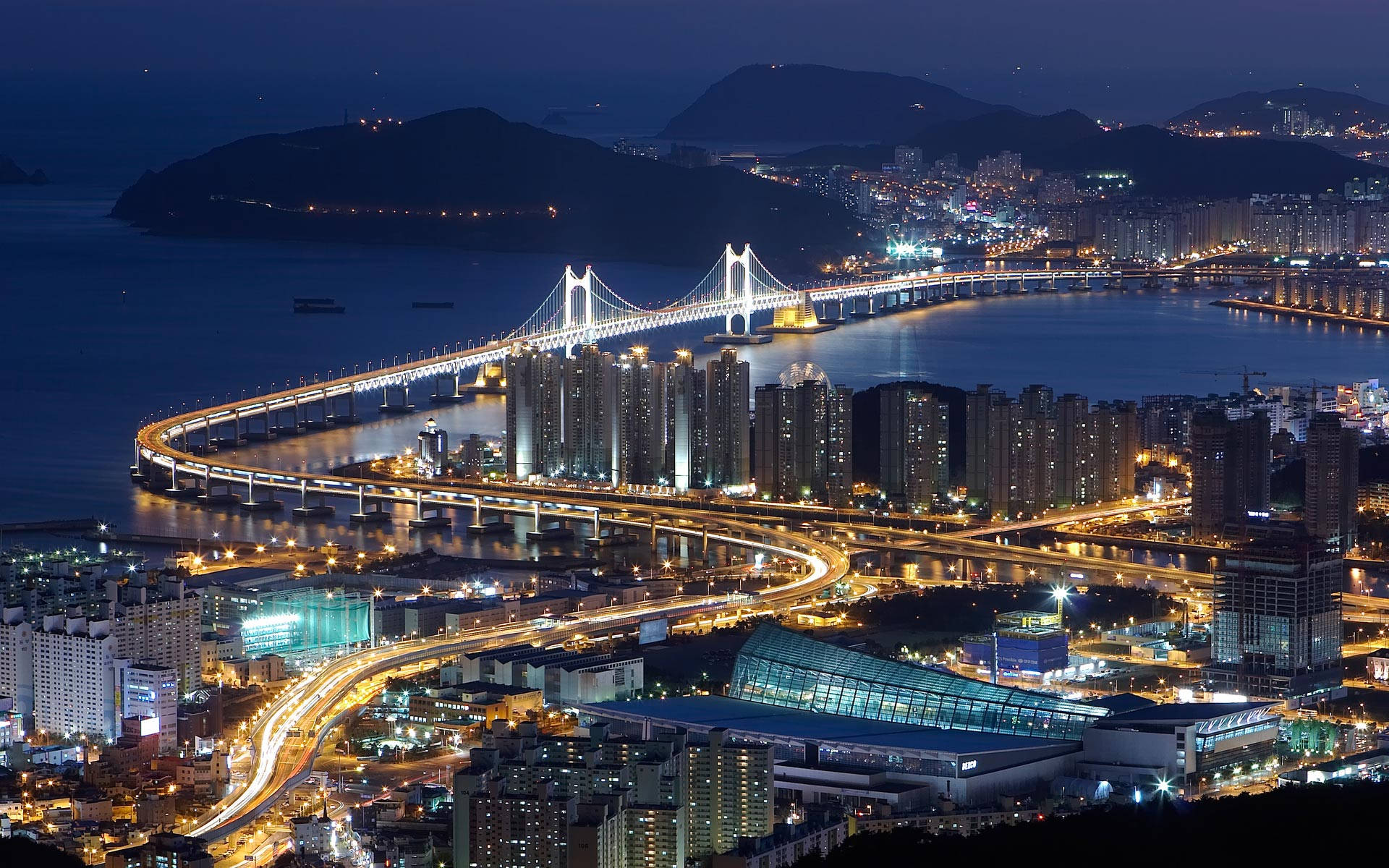 Ponte Gwangan Corea Del Sud Sfondo