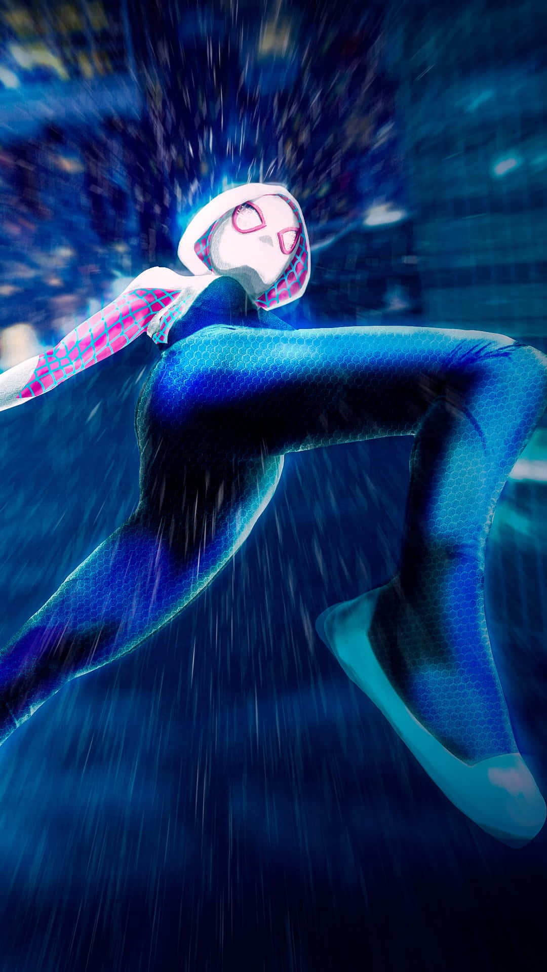 Gwen Stacy in action Wallpaper