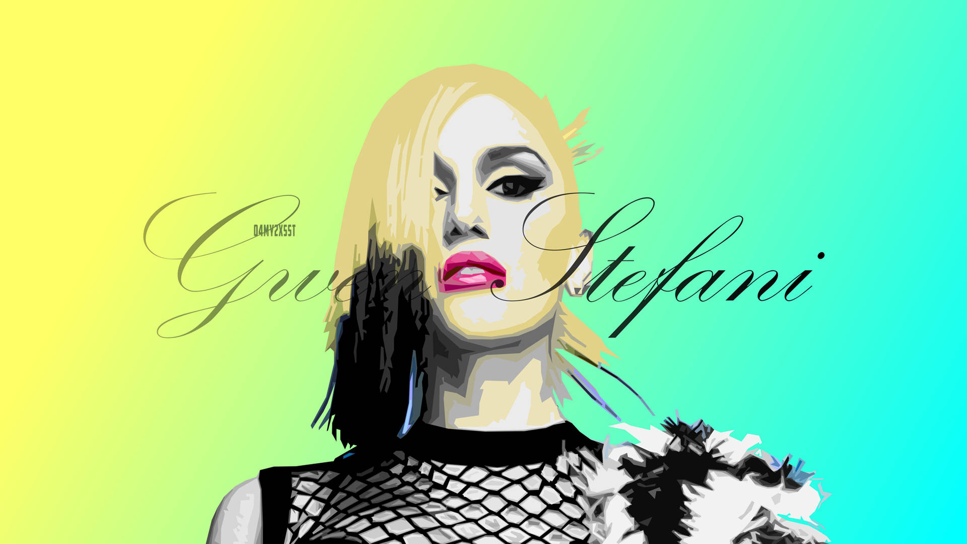 Gwen Stefani Pop Digital Art Background