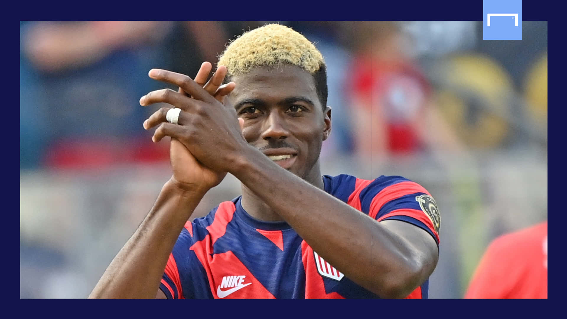 Gyasi Zardes Claps At CONCACAF Gold Cup Wallpaper