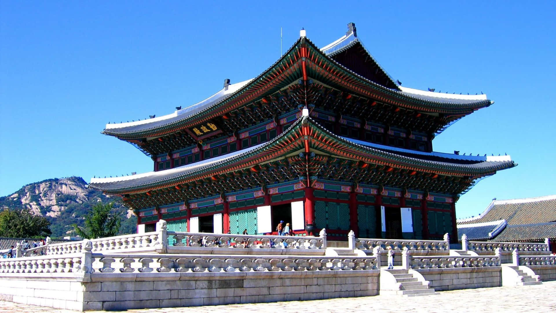 Palaciode Gyeongbokgung, Sala Histórica De Geunjeongjeon Fondo de pantalla