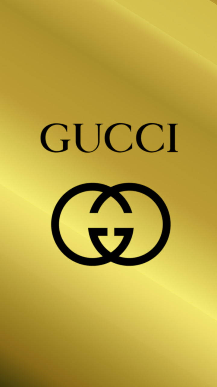 Gylden Gucci Iphone Baggrund Wallpaper