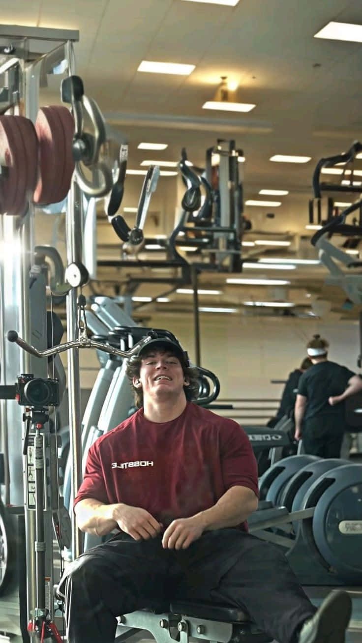 Gym Workout Smile Man Fitness Equipment.jpg Wallpaper