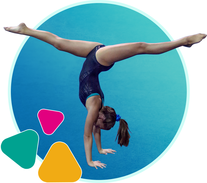 Gymnast Handstand Split Balance PNG