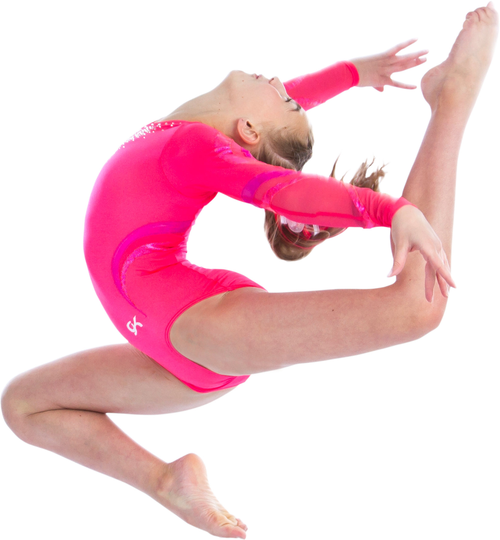 Gymnast Performing Back Bend PNG