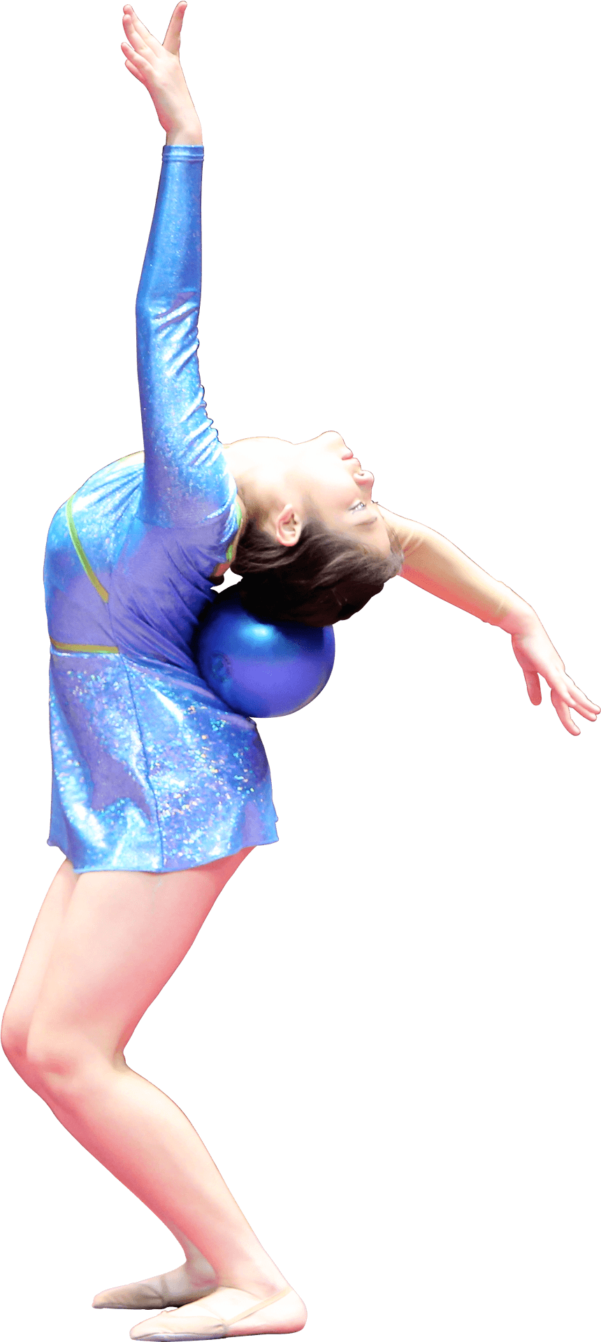 Gymnast Performing Back Bend PNG