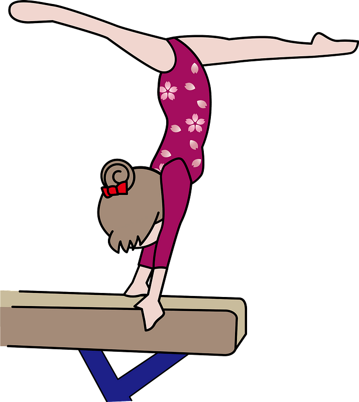 Download Gymnast Performing Balance Beam Routine | Wallpapers.com