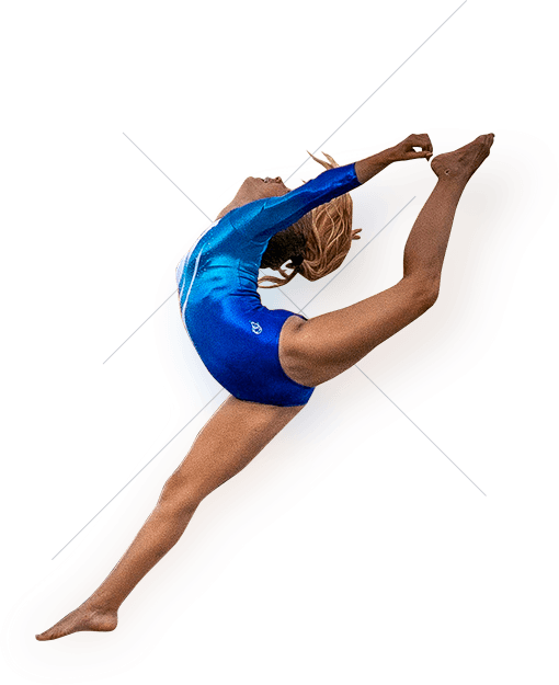 Gymnast Performing Split Leap PNG