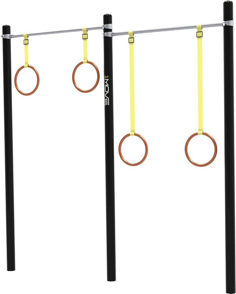 Gymnastic Rings Suspended From Bar PNG