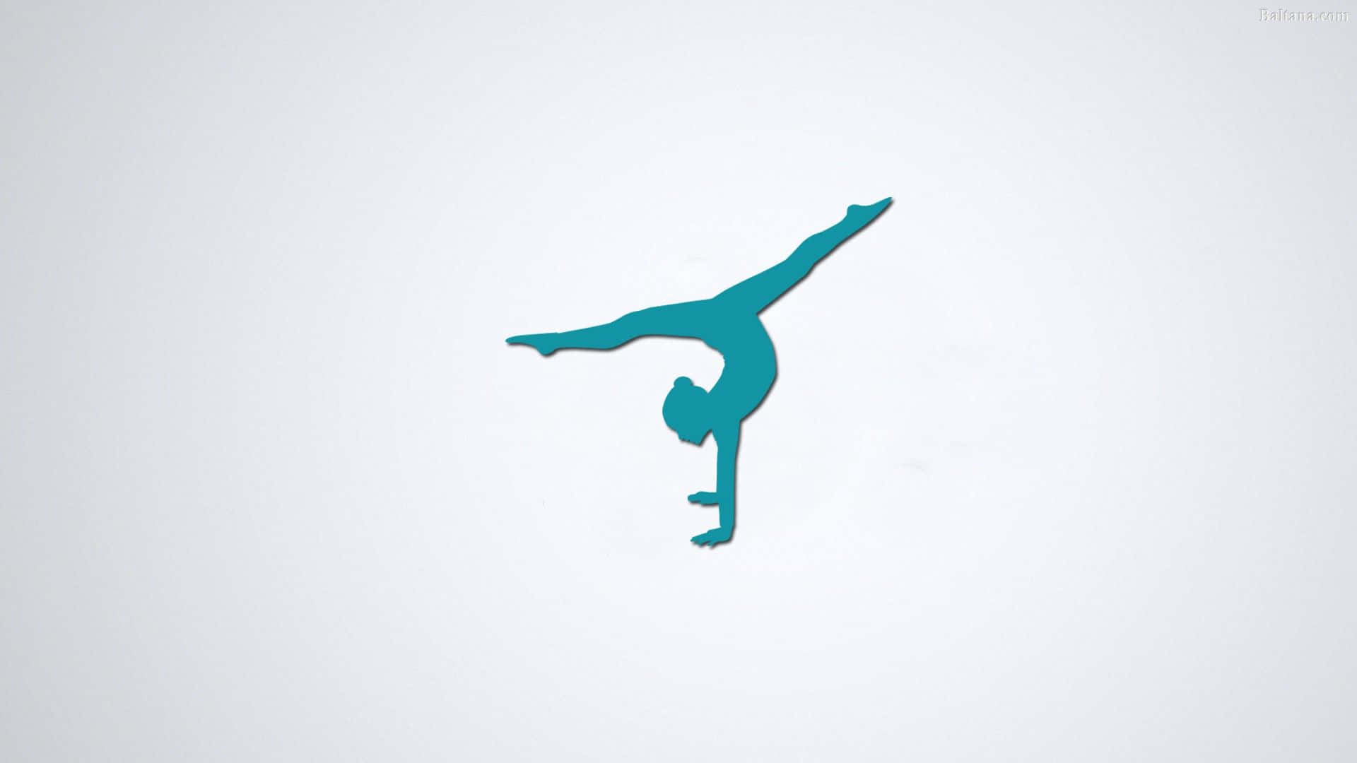 Artistic gymnast performing on balance beam