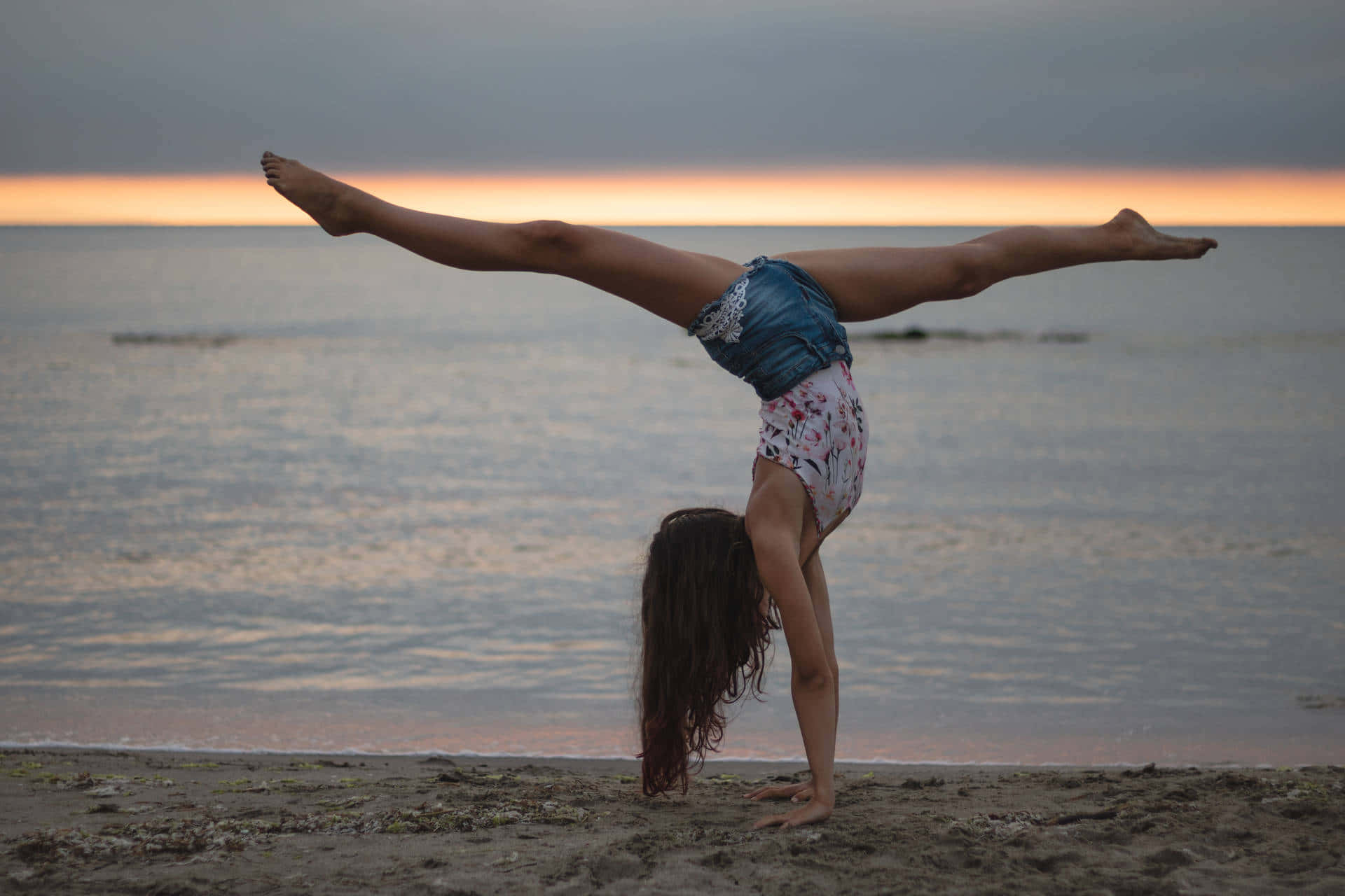 Woman Doing Yoga Poses On The Beach Photograph by Howard Snyder - Pixels
