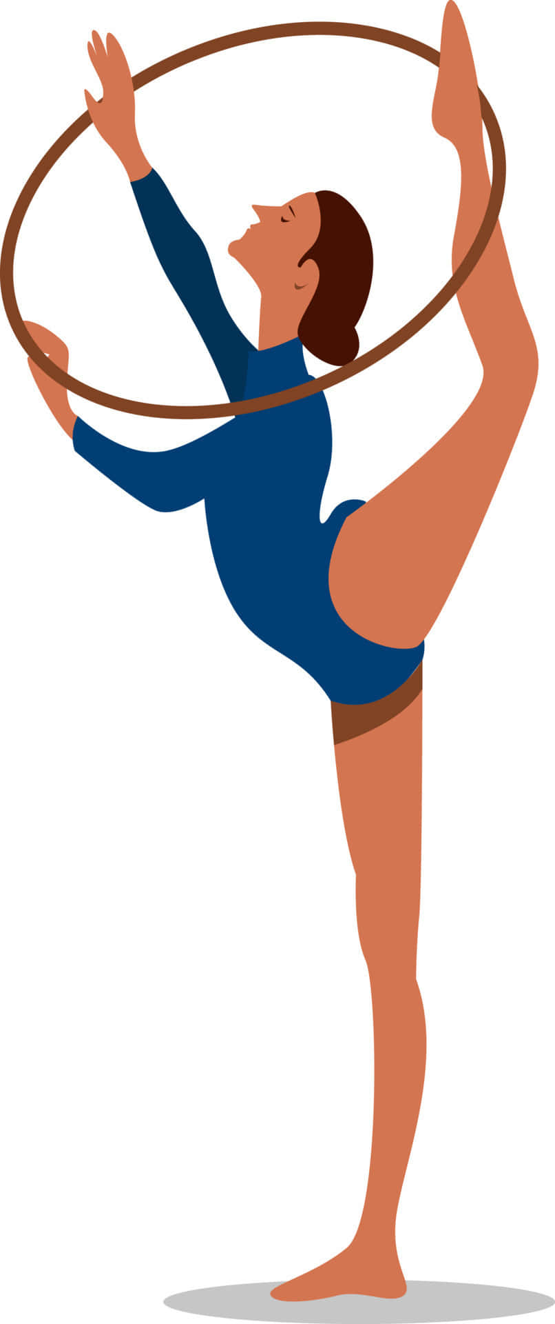 Gymnast performing an elegant aerial routine