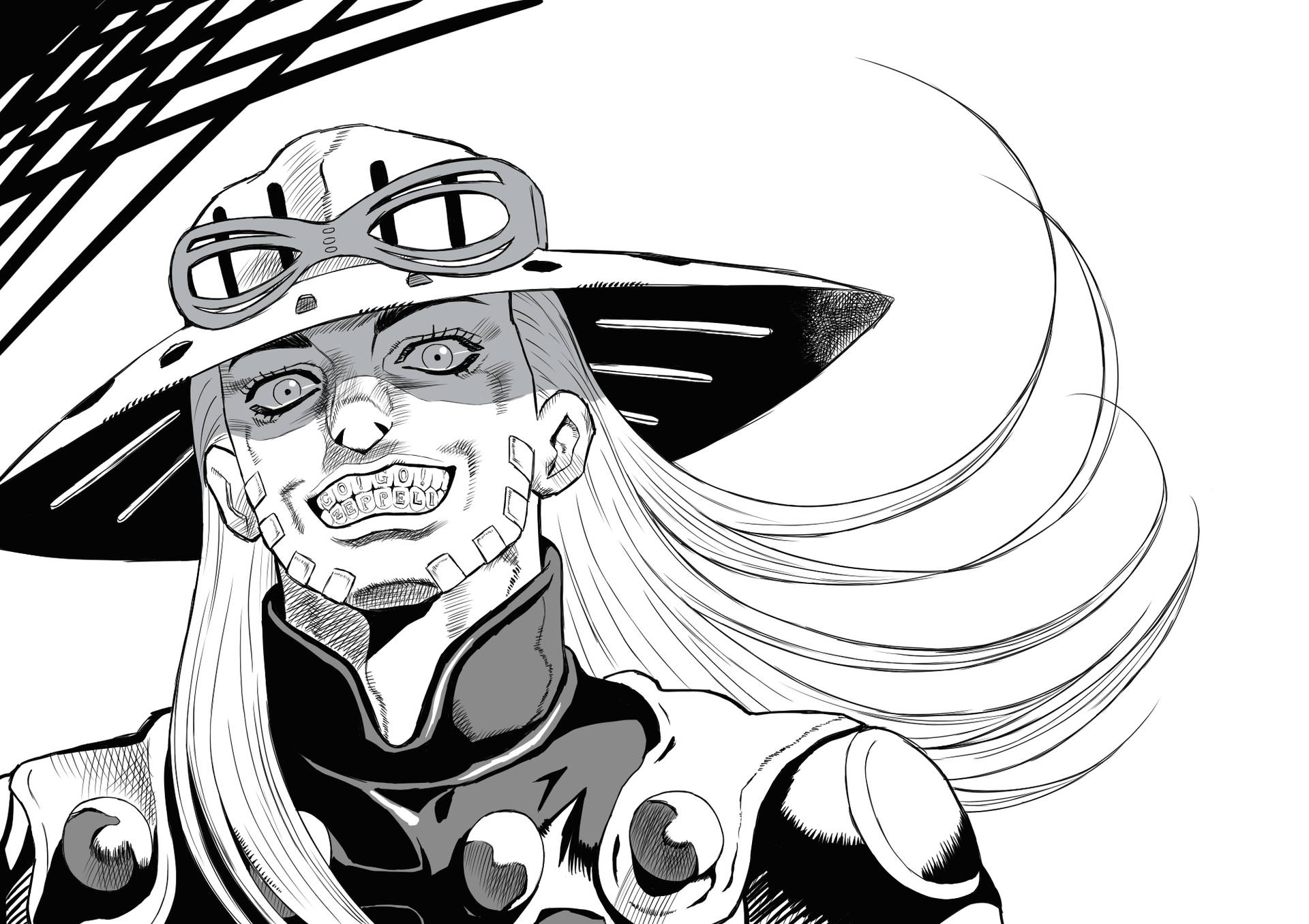 Gyro zeppeli black and white