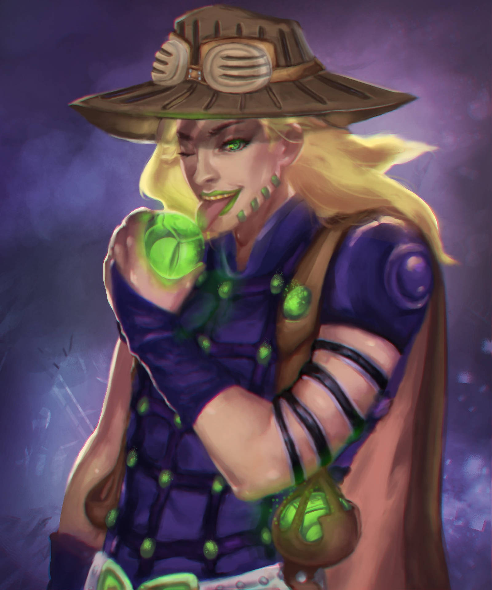 Gyro Zeppeli Sticking Tongue Out Wallpaper