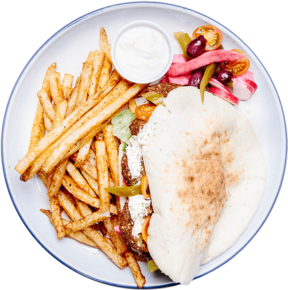 Gyroand Fries Plate PNG