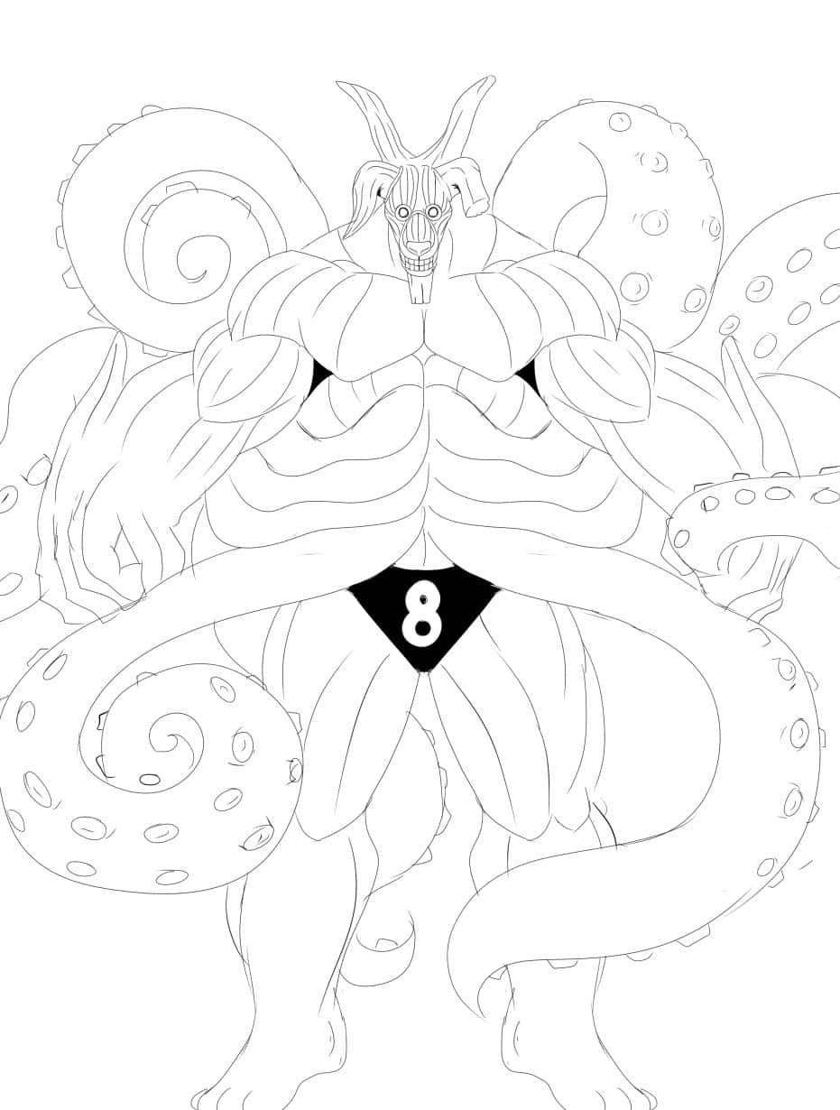 Gyuki - The Ferocious Eight-Tails Beast Wallpaper