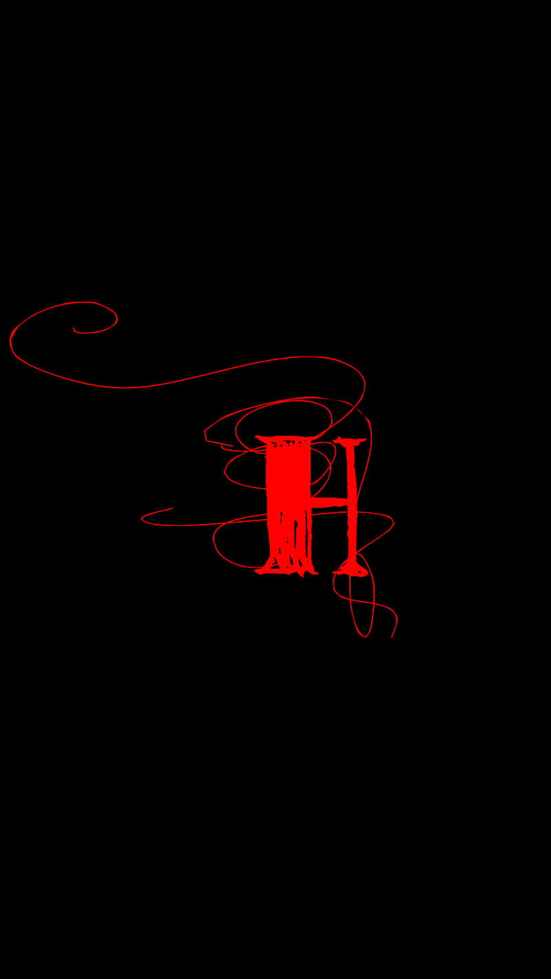 Bright Red Letter H Background