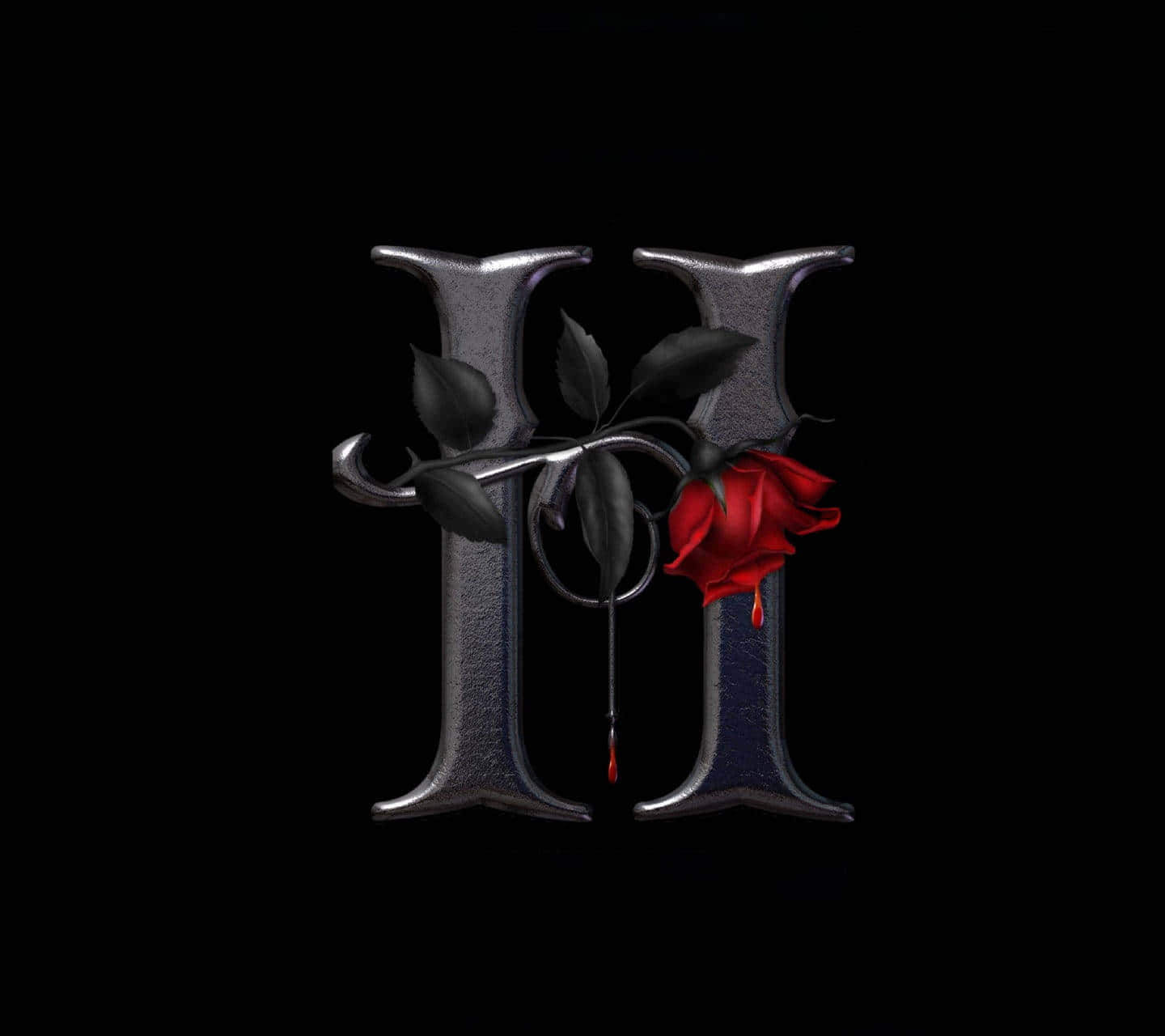 Rose In Gothic H Background