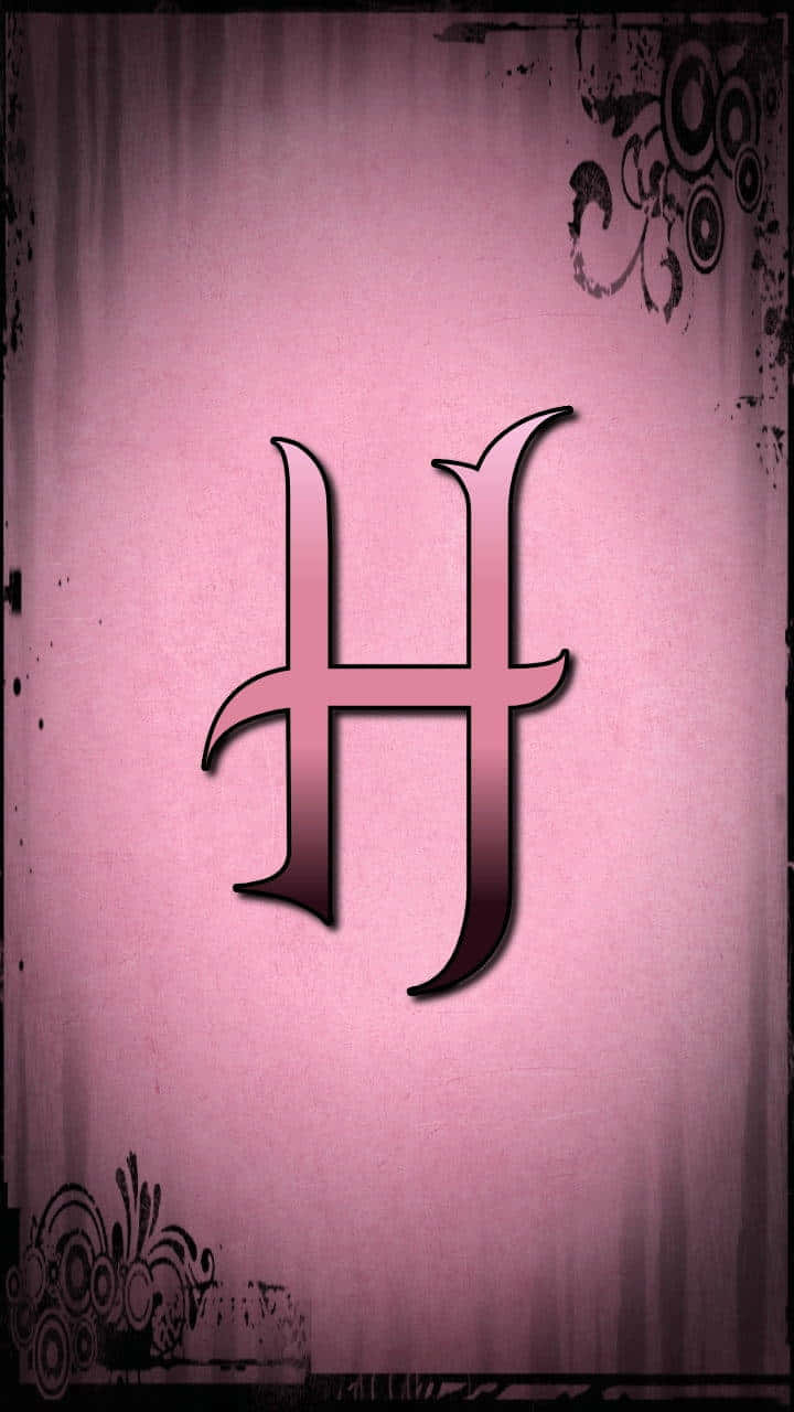 Pink And Black H Background