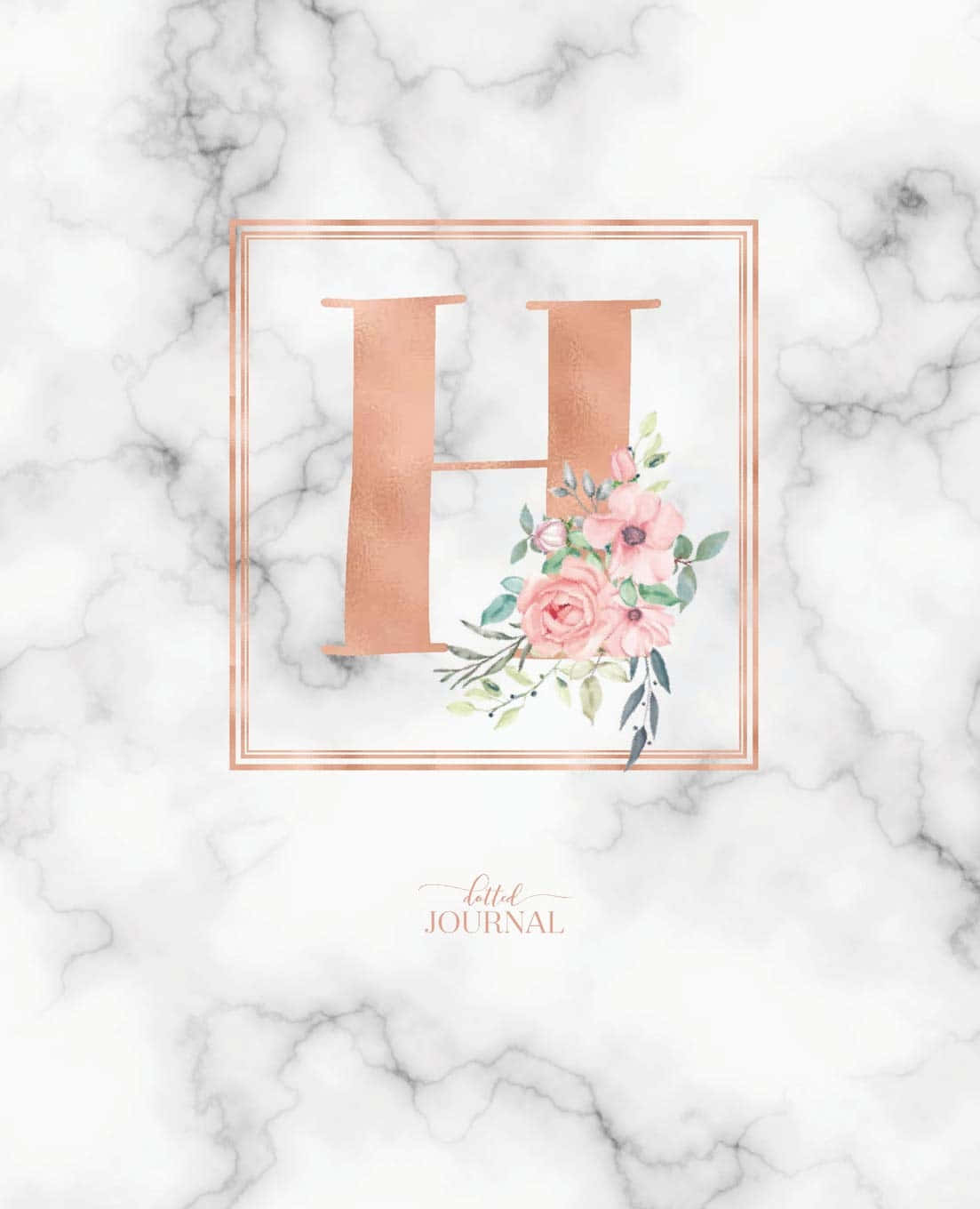 Aesthetic Marble Letter H Background