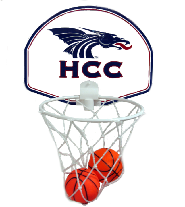 H C C Logo Basketball Hoopwith Balls PNG