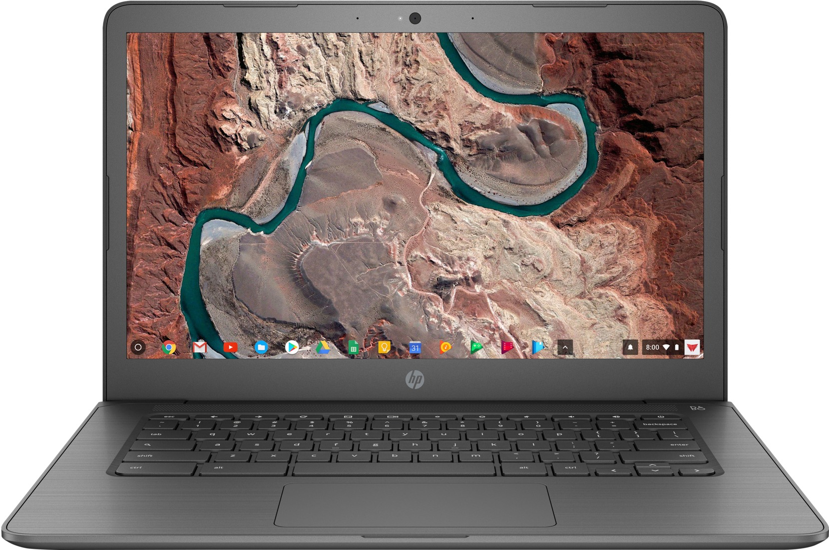 H P Chromebook Front View PNG