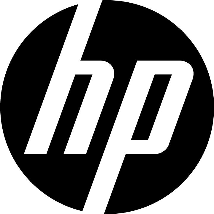 H P Logo Blackand White PNG