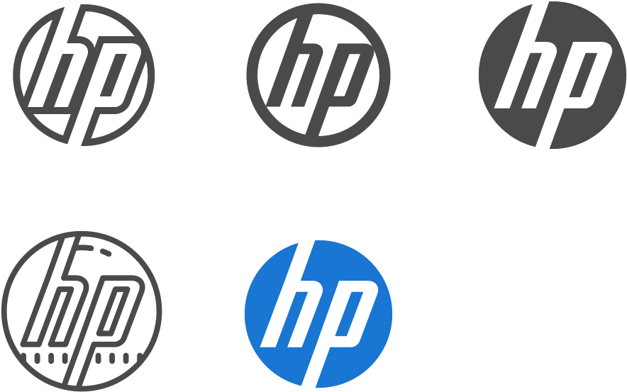 H P Logo Variations PNG